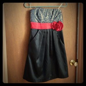 Sequin strapless dress
